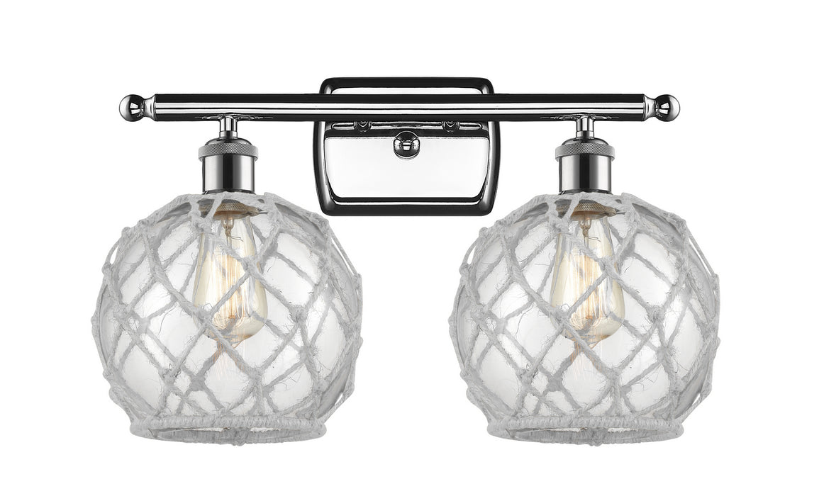 Innovations 516-2W-PC-G122-8RW Two Light Bath Vanity, Polished Chrome