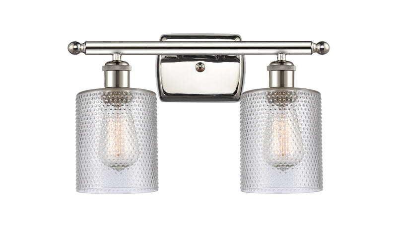 Innovations 516-2W-PN-G112 Two Light Bath Vanity, Polished Nickel