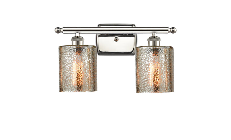 Innovations 516-2W-PN-G116 Two Light Bath Vanity, Polished Nickel
