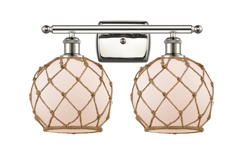Innovations 516-2W-PN-G121-8RB Two Light Bath Vanity, Polished Nickel