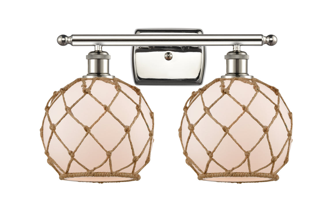 Innovations 516-2W-PN-G121-8RB Two Light Bath Vanity, Polished Nickel