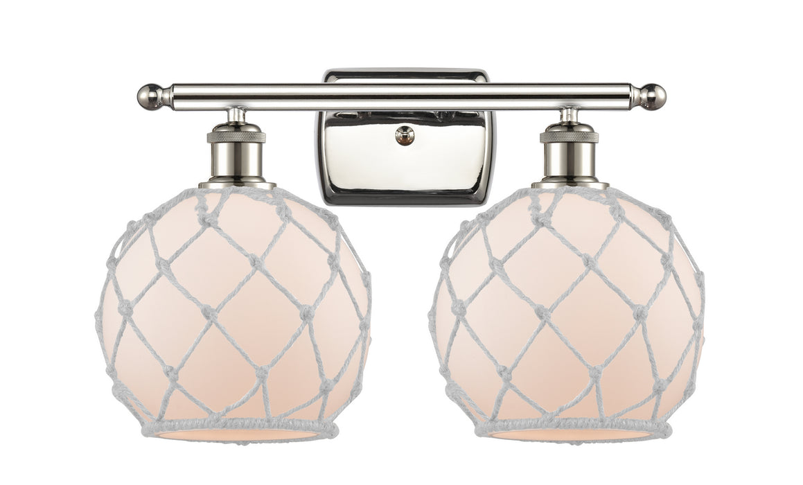 Innovations 516-2W-PN-G121-8RW Two Light Bath Vanity, Polished Nickel
