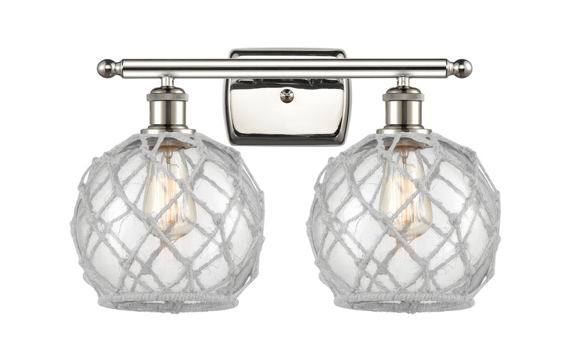 Innovations 516-2W-PN-G122-8RW Two Light Bath Vanity, Polished Nickel