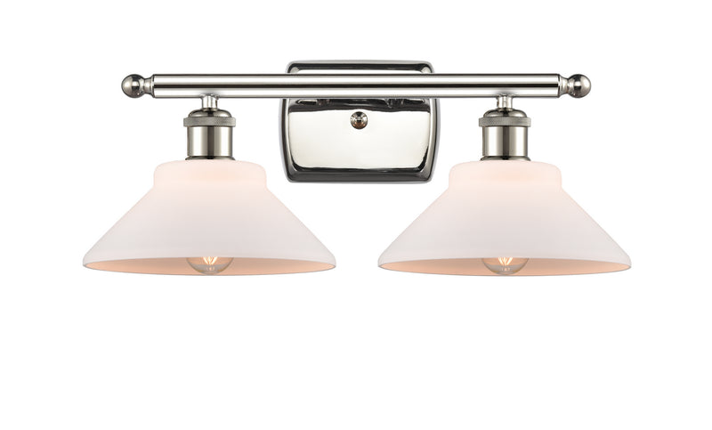 Innovations 516-2W-PN-G131 Two Light Bath Vanity, Polished Nickel