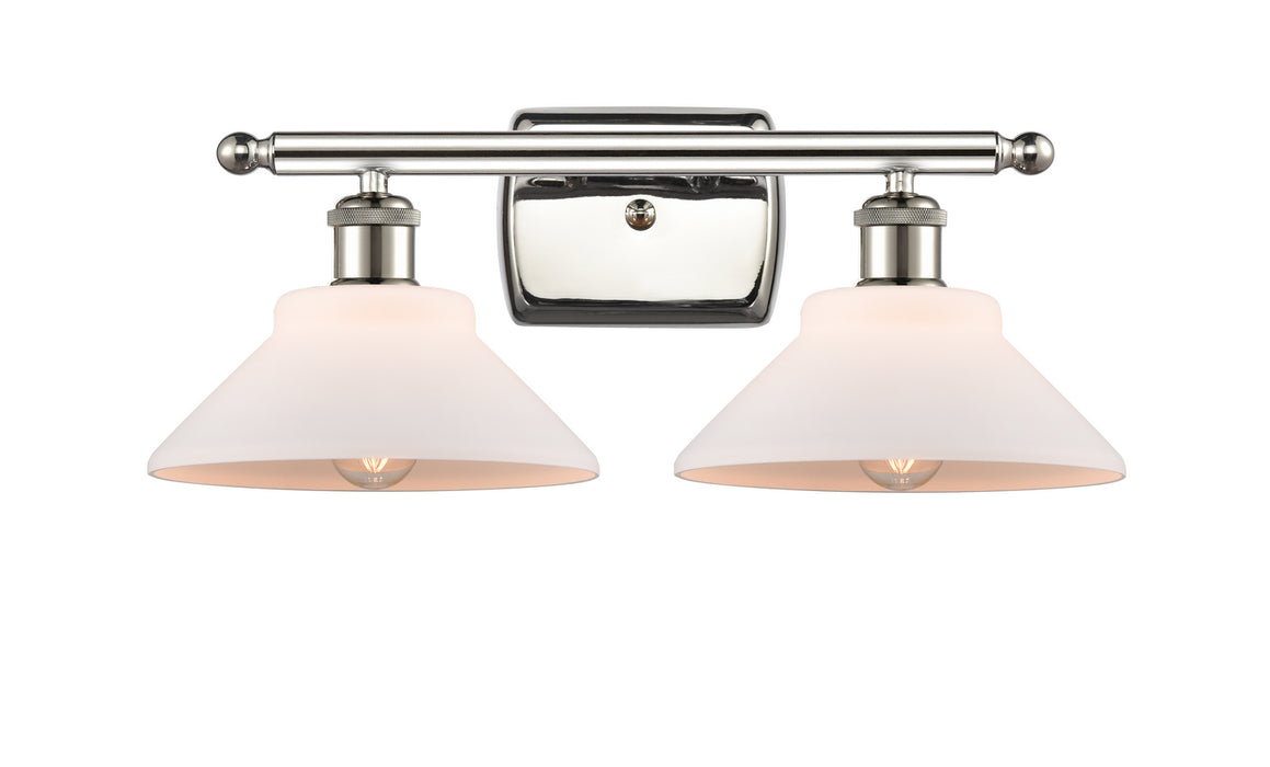 Innovations 516-2W-PN-G131 Two Light Bath Vanity, Polished Nickel