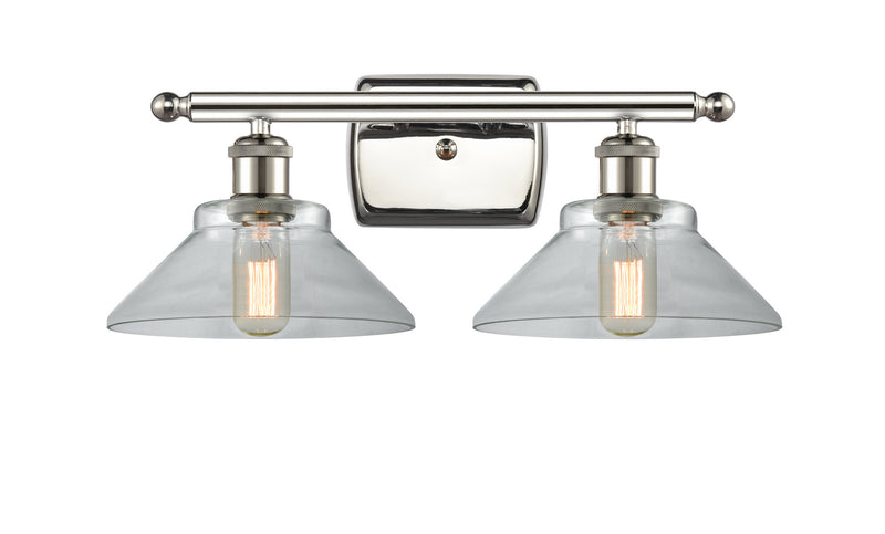 Innovations 516-2W-PN-G132 Two Light Bath Vanity, Polished Nickel