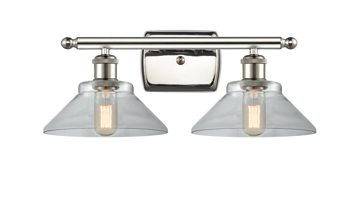 Innovations 516-2W-PN-G132 Two Light Bath Vanity, Polished Nickel