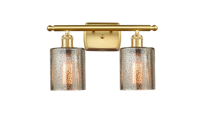 Innovations 516-2W-SG-G116 Two Light Bath Vanity, Satin Gold
