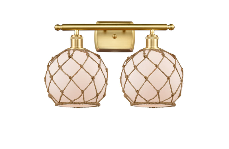 Innovations 516-2W-SG-G121-8RB Two Light Bath Vanity, Satin Gold