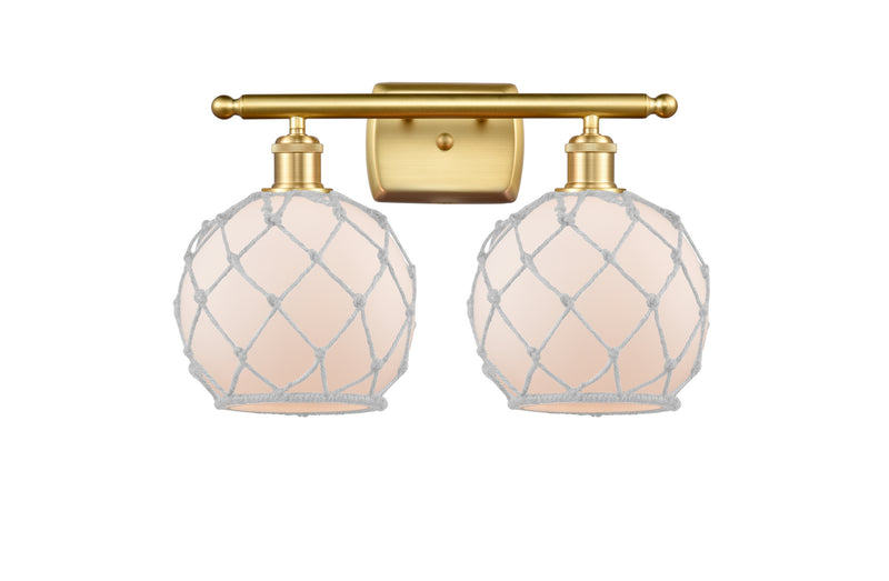Innovations 516-2W-SG-G121-8RW Two Light Bath Vanity, Satin Gold