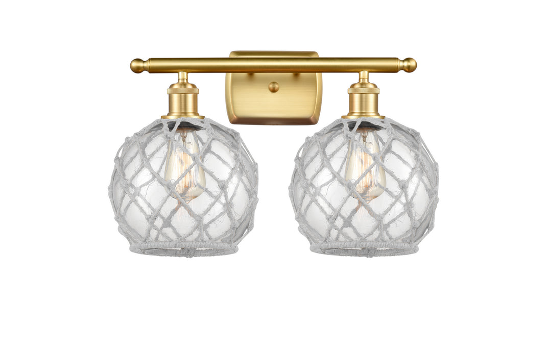 Innovations 516-2W-SG-G122-8RW Two Light Bath Vanity, Satin Gold