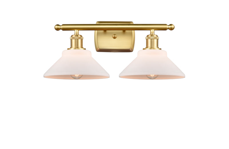 Innovations 516-2W-SG-G131 Two Light Bath Vanity, Satin Gold