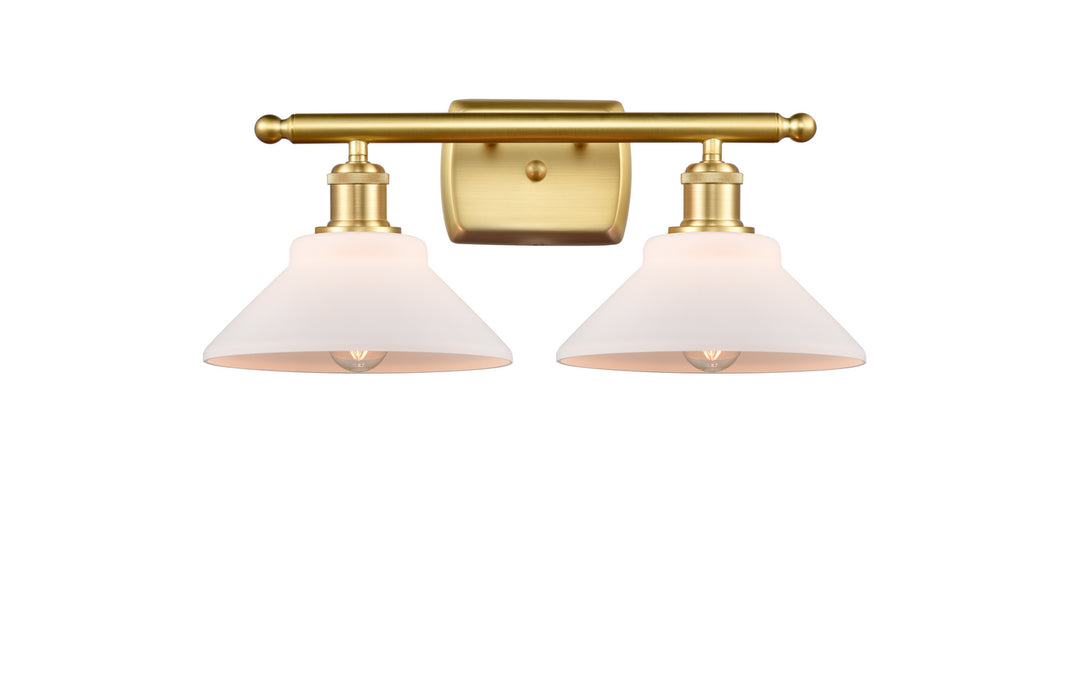 Innovations 516-2W-SG-G131 Two Light Bath Vanity, Satin Gold