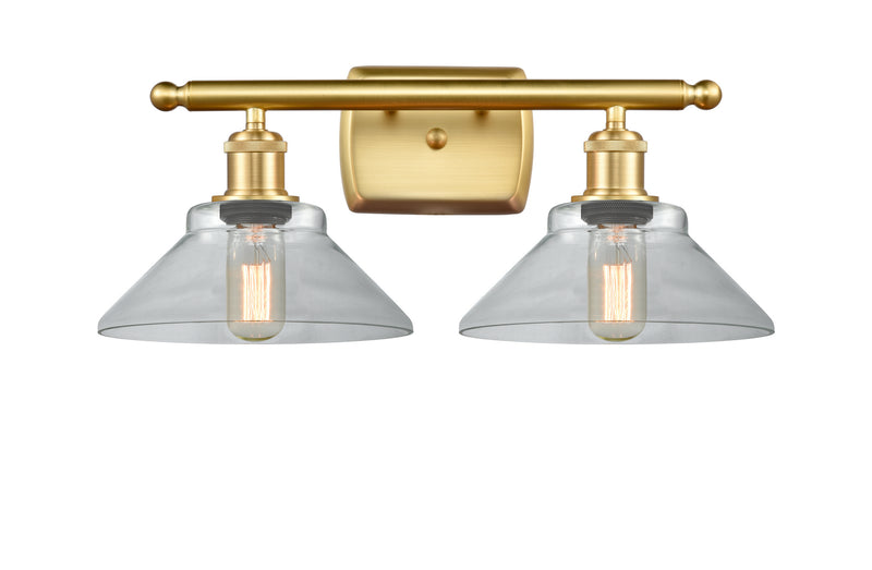 Innovations 516-2W-SG-G132 Two Light Bath Vanity, Satin Gold