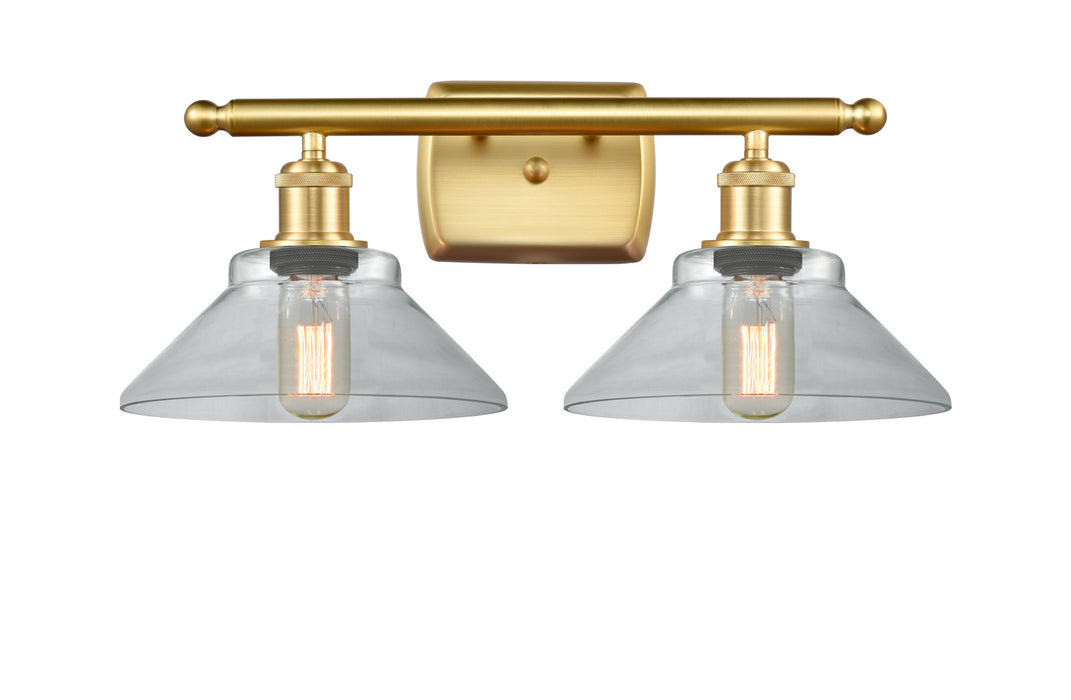 Innovations 516-2W-SG-G132 Two Light Bath Vanity, Satin Gold
