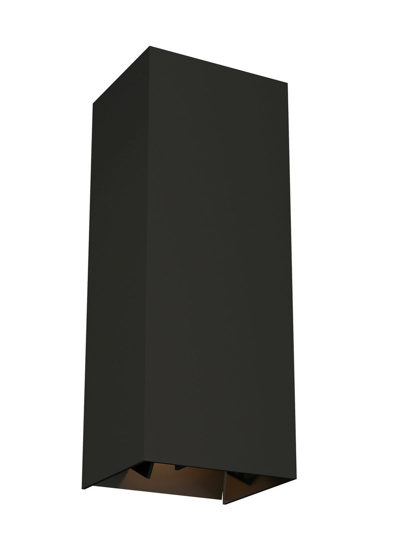 Visual Comfort Modern 700OWVEX93012BDOUNV LED Outdoor Wall Mount, Black