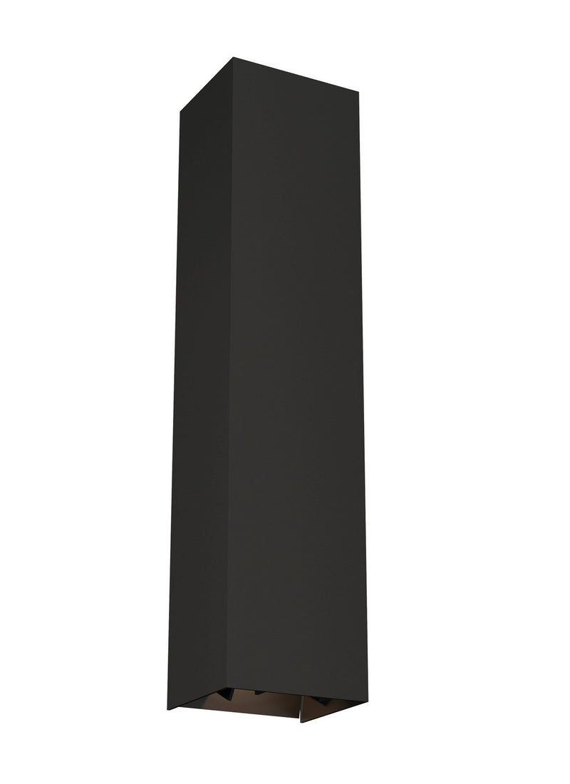 Visual Comfort Modern 700OWVEX93020BUDUNV LED Outdoor Wall Mount, Black