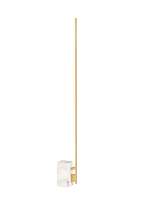 Visual Comfort Modern 700PRTKLE70NB-LED927 LED Table Lamp, Natural Brass/White Marble