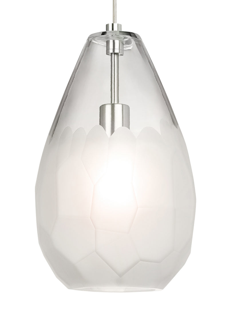 Visual Comfort Modern 700TDBRLGFS-LED927 LED Pendant, Satin Nickel
