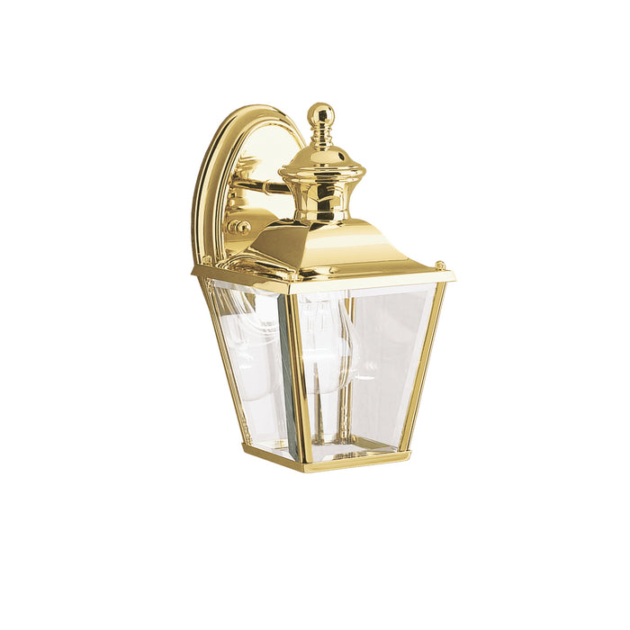 Kichler 9711PB One Light Outdoor Wall Mount, Polished Brass