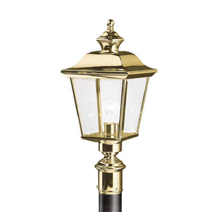 Kichler 9913PB One Light Outdoor Post Mount, Polished Brass