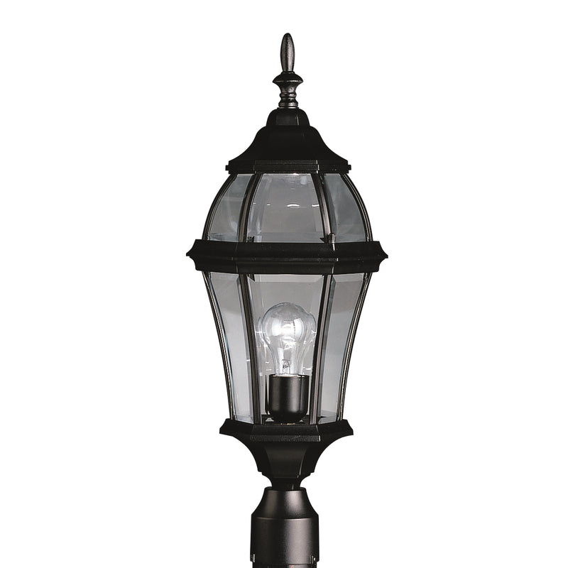 Kichler 9992BK One Light Outdoor Post Mount, Black