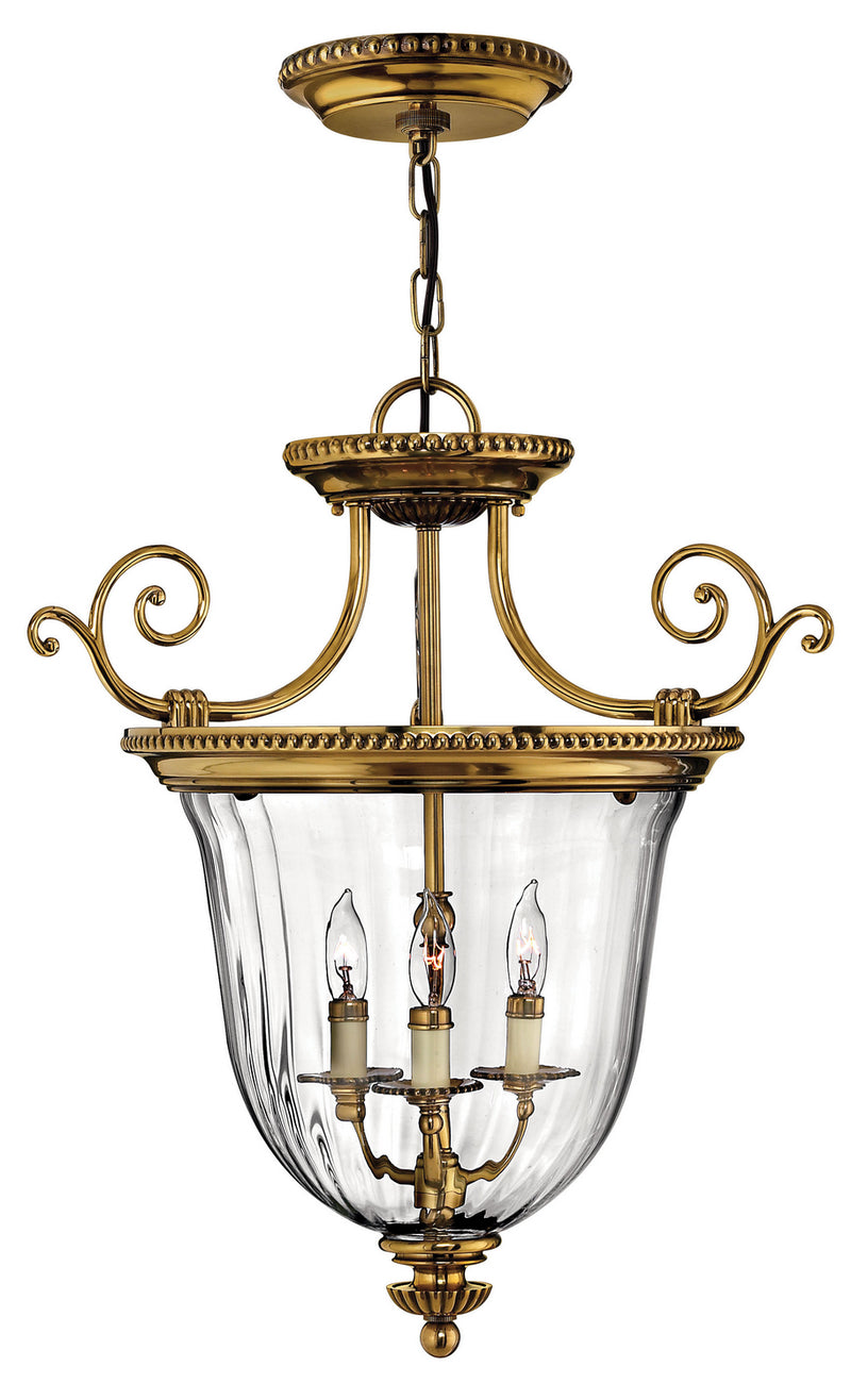 Hinkley 3613BB LED Foyer Pendant, Burnished Brass