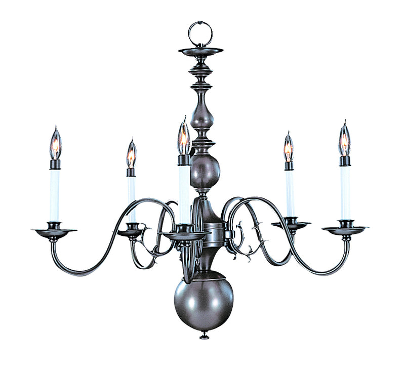 Framburg 9125 MB Five Light Chandelier, Mahogany Bronze