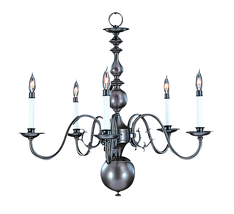Framburg 9125 MB Five Light Chandelier, Mahogany Bronze