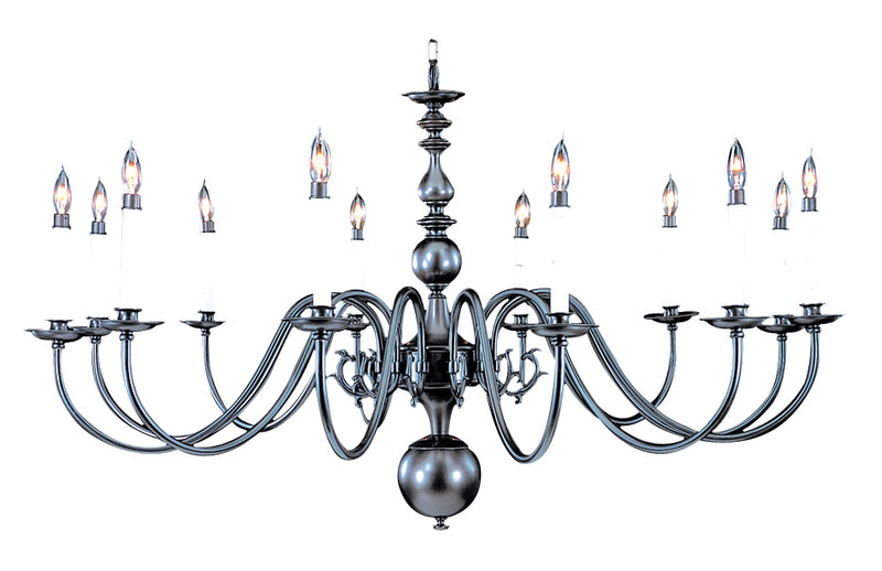 Framburg 9142 MB 12 Light Foyer Chandelier, Mahogany Bronze