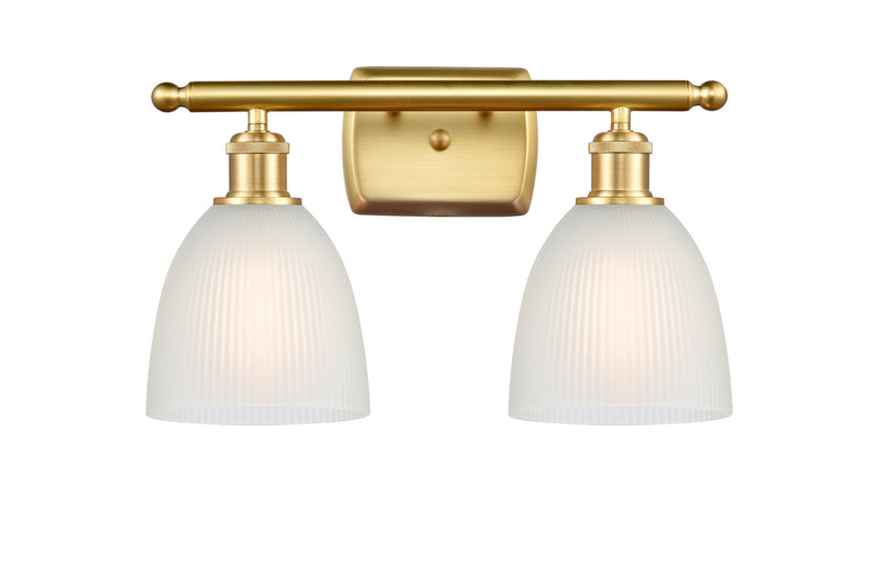 Innovations 516-2W-SG-G381 Two Light Bath Vanity, Satin Gold