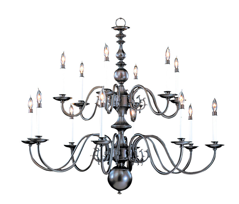 Framburg 9135 MB 14 Light Foyer Chandelier, Mahogany Bronze