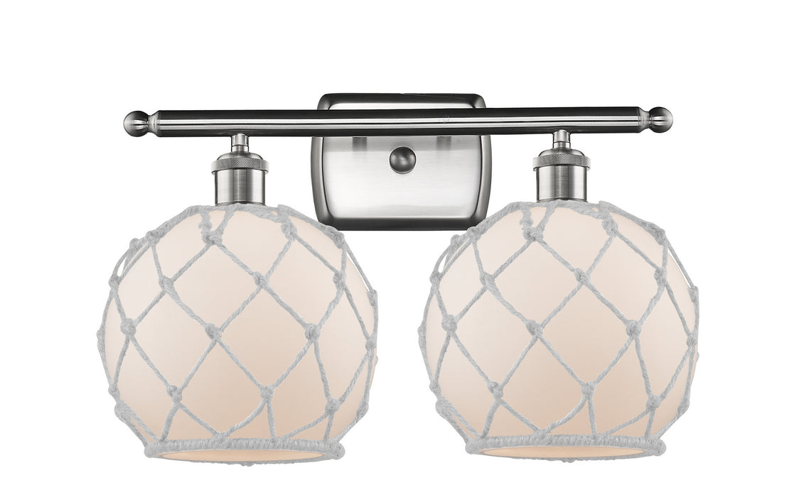 Innovations 516-2W-SN-G121-8RW Two Light Bath Vanity, Brushed Satin Nickel