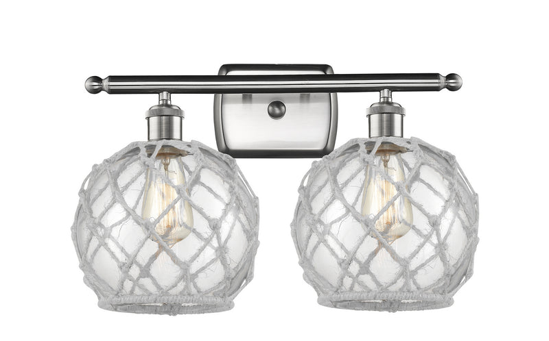 Innovations 516-2W-SN-G122-8RW Two Light Bath Vanity, Brushed Satin Nickel