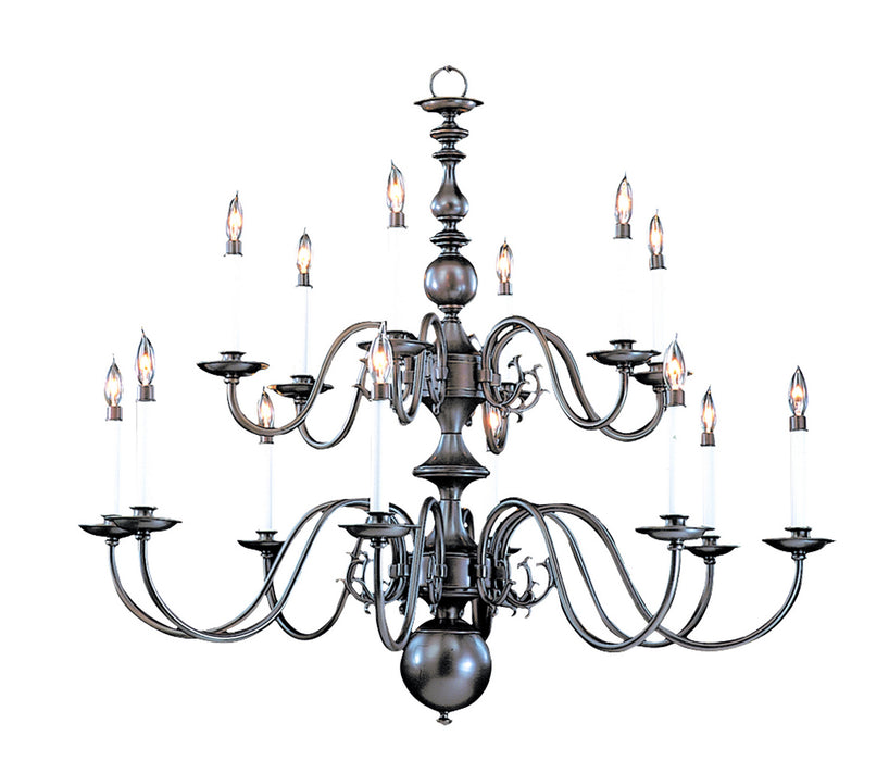 Framburg 9135 MB 14 Light Foyer Chandelier, Mahogany Bronze