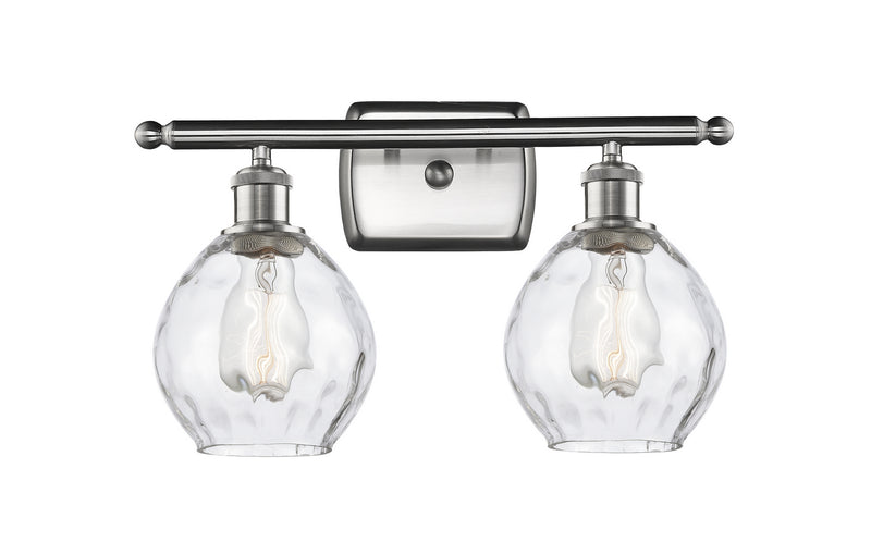 Innovations 516-2W-SN-G362 Two Light Bath Vanity, Brushed Satin Nickel