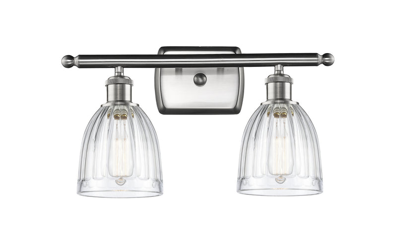 Innovations 516-2W-SN-G442 Two Light Bath Vanity, Brushed Satin Nickel