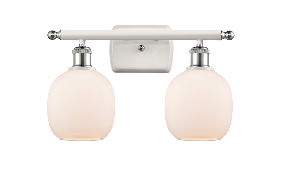 Innovations 516-2W-WPC-G101 Two Light Bath Vanity, White Polished Chrome