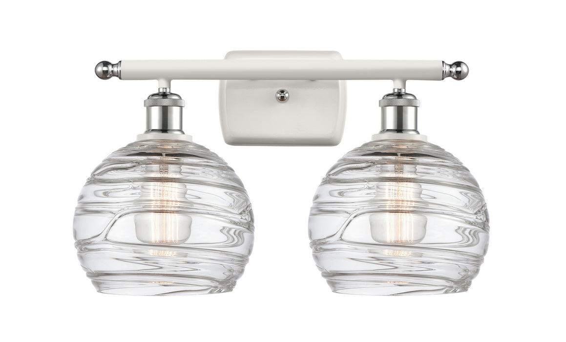 Innovations 516-2W-WPC-G1213-8 Two Light Bath Vanity, White Polished Chrome
