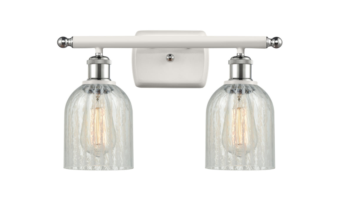 Innovations 516-2W-WPC-G2511 Two Light Bath Vanity, White Polished Chrome