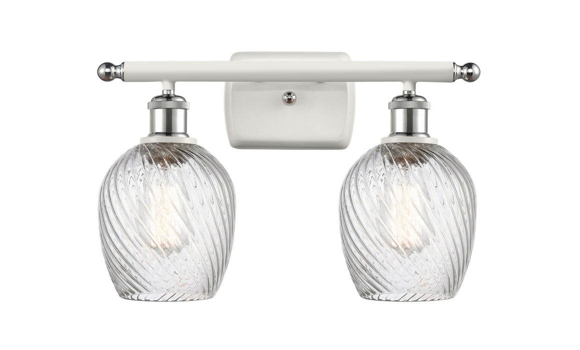 Innovations 516-2W-WPC-G292 Two Light Bath Vanity, White Polished Chrome