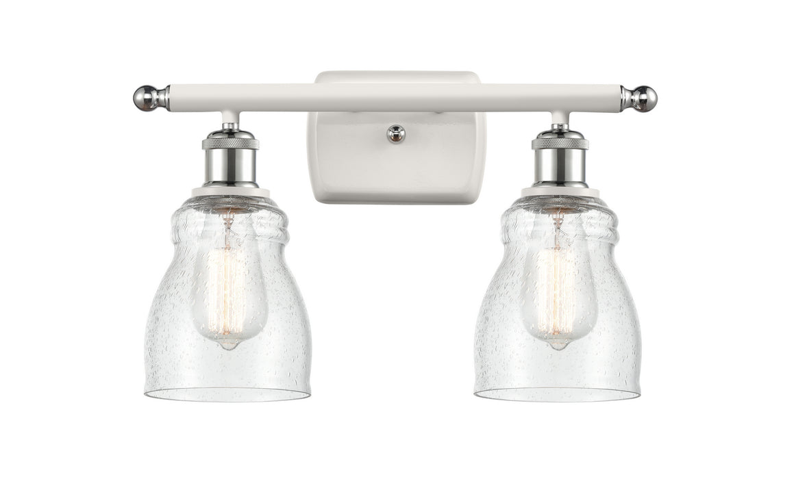 Innovations 516-2W-WPC-G394 Two Light Bath Vanity, White Polished Chrome