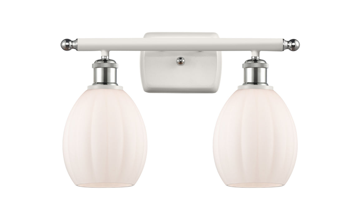 Innovations 516-2W-WPC-G81 Two Light Bath Vanity, White Polished Chrome