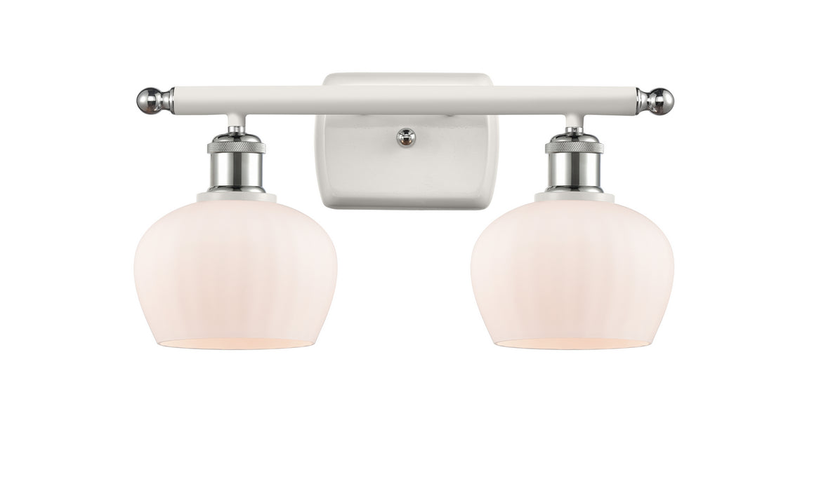 Innovations 516-2W-WPC-G91 Two Light Bath Vanity, White Polished Chrome