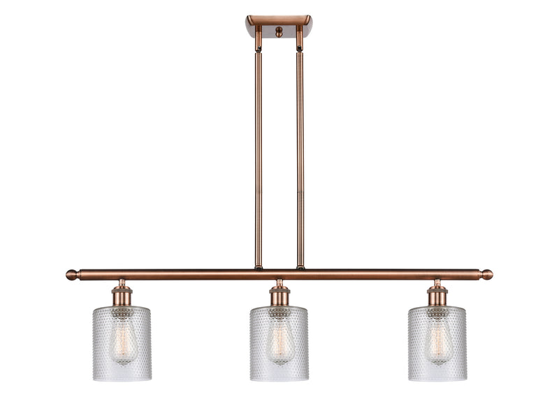 Innovations 516-3I-AC-G112 Three Light Island Pendant, Antique Copper