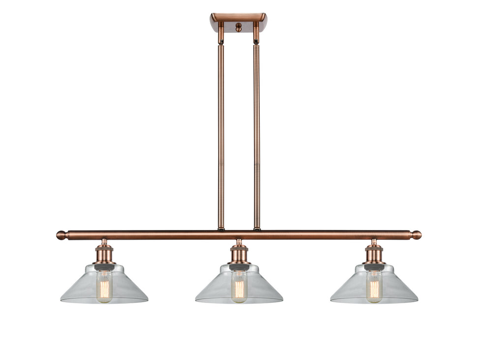 Innovations 516-3I-AC-G132 Three Light Island Pendant, Antique Copper