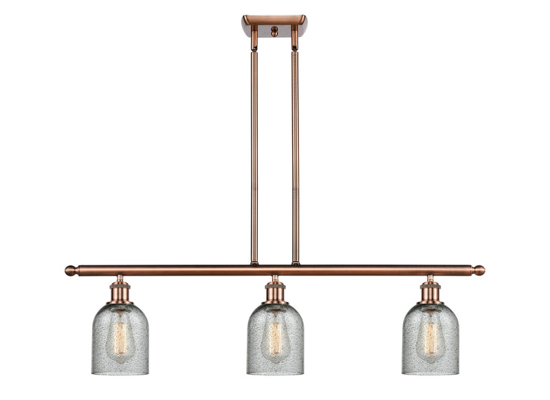Innovations 516-3I-AC-G257 Three Light Island Pendant, Antique Copper