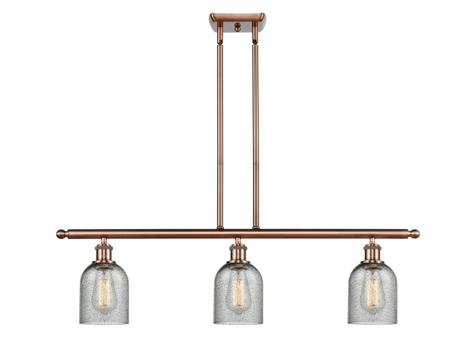 Innovations 516-3I-AC-G257 Three Light Island Pendant, Antique Copper