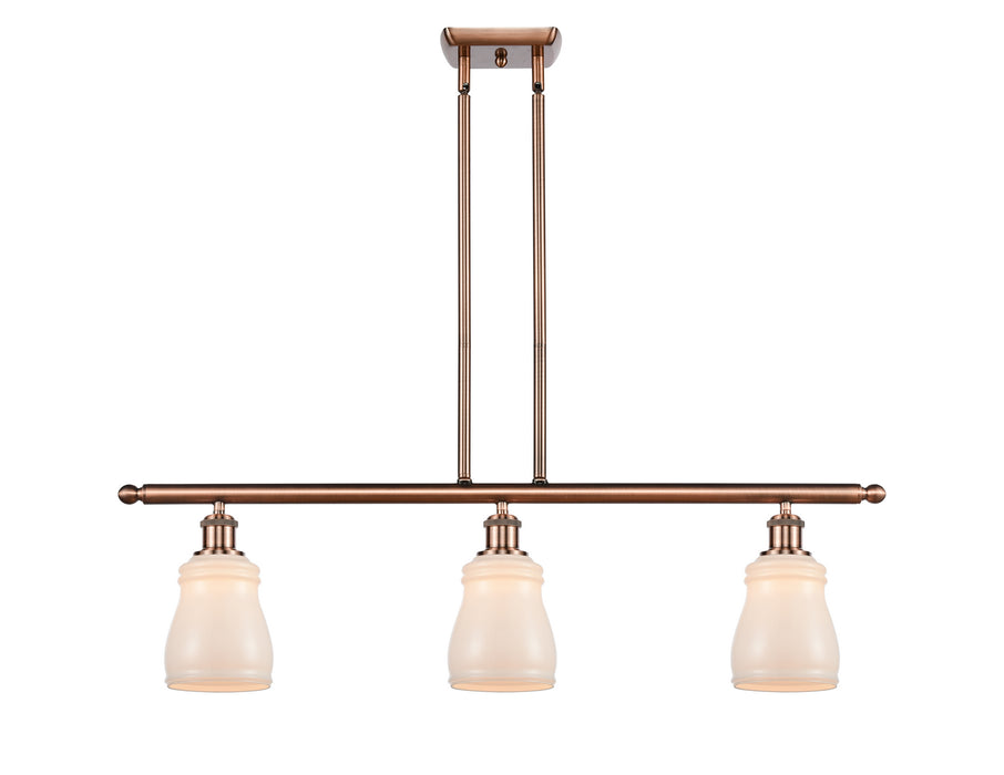 Innovations 516-3I-AC-G391 Three Light Island Pendant, Antique Copper
