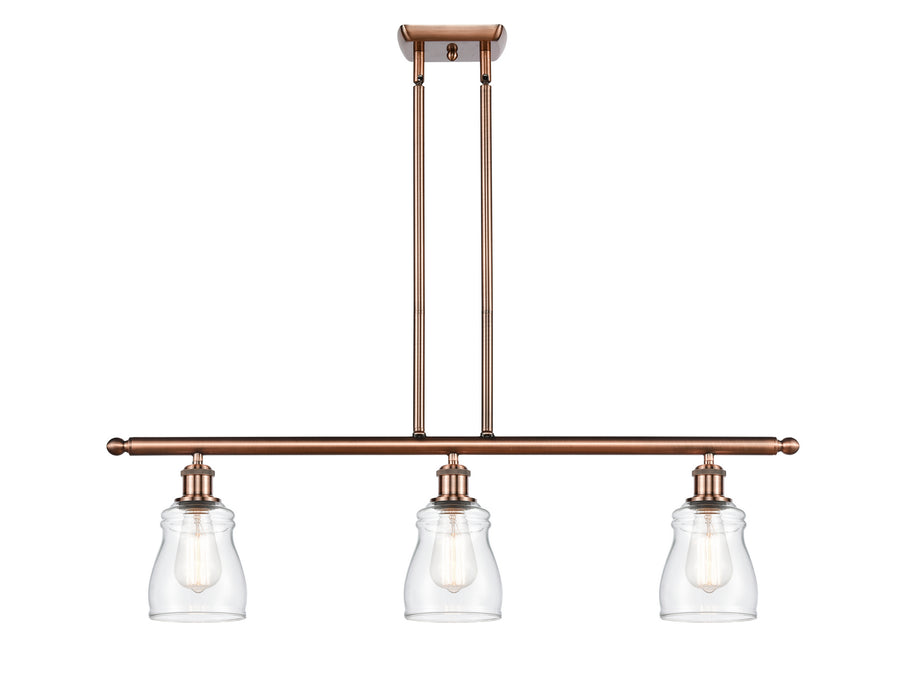 Innovations 516-3I-AC-G392 Three Light Island Pendant, Antique Copper